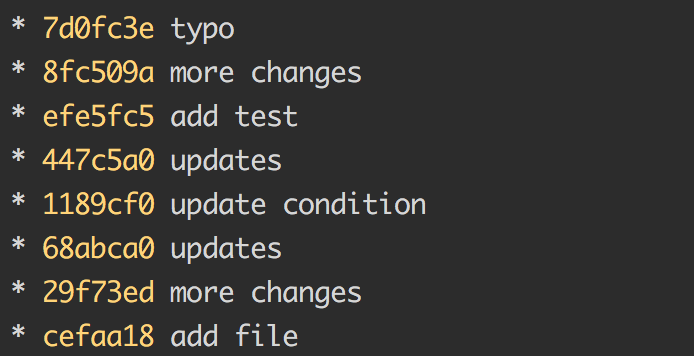 A sadly common commit history