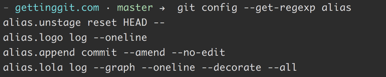 My current Git aliases
